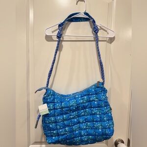 Altar'd State Blue Quilted Floral Crossbody Bag